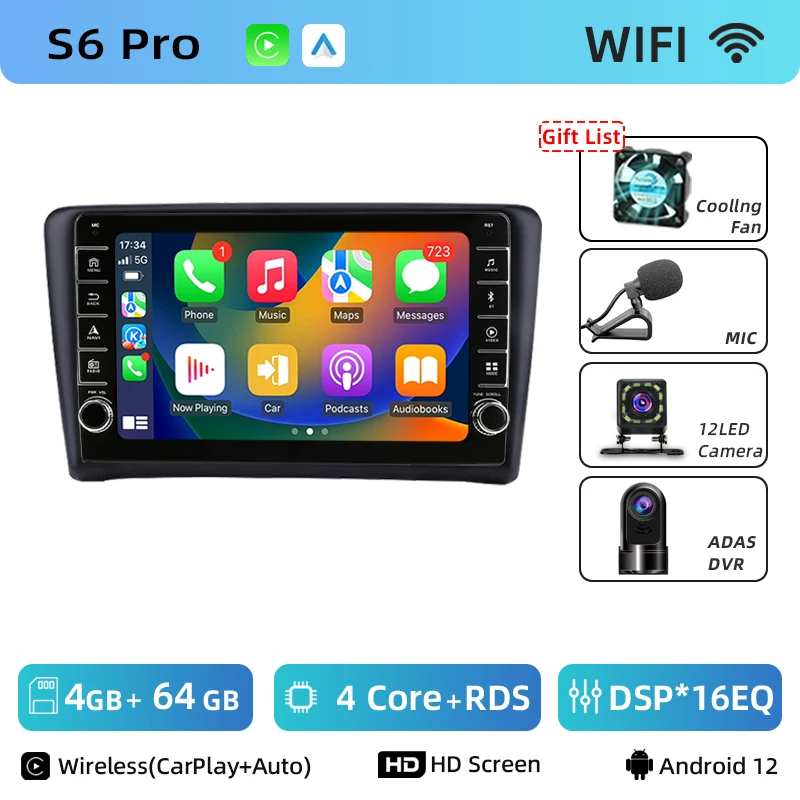 Автомагнитола 2 Din на Android для Skoda Rapid 2013-2019, автомобильный мультимедийный плеер для Carplay, GPS-навигация, Авторадио, головное устройство с Wi-Fi
Автомагнитола 2 Din на Android для Skoda Rapid 2013-2019, автомобильный мультимедийный плеер для Carplay, GPS-навигация, Авторадио, головное устройство с Wi-Fi