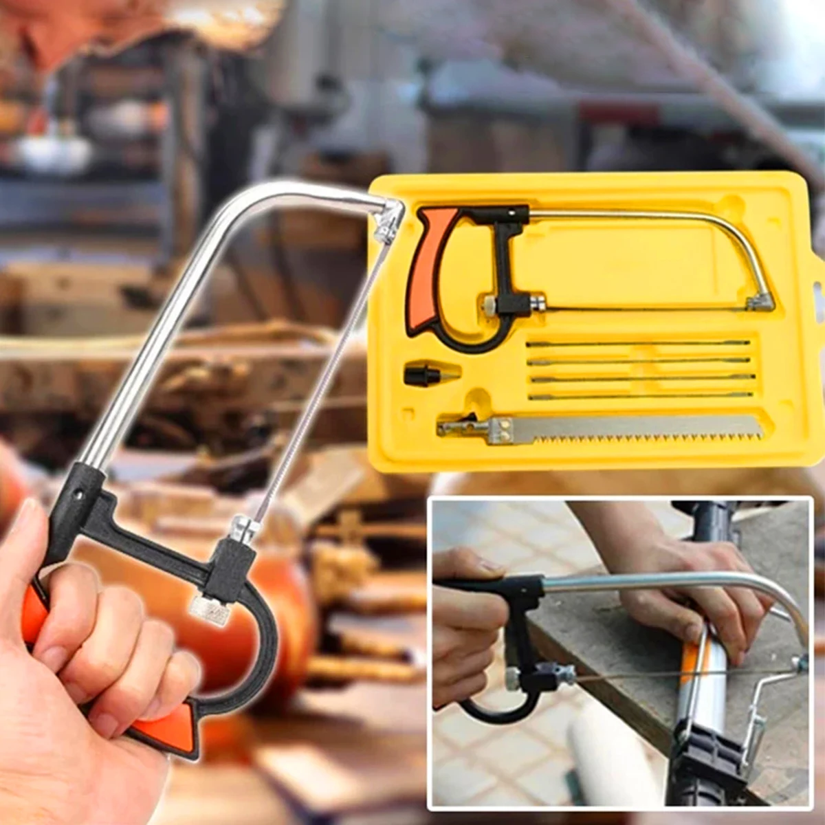 Hacksaw Set Fast Cutting Hand Saw with Blades Hand Steel Saw Woodworking Tools for Cutting Wood Glass Tile Ceramic Thin Metal
Hacksaw Set Fast Cutting Hand Saw with Blades Hand Steel Saw Woodworking Tools for Cutting Wood Glass Tile Ceramic Thin Metal