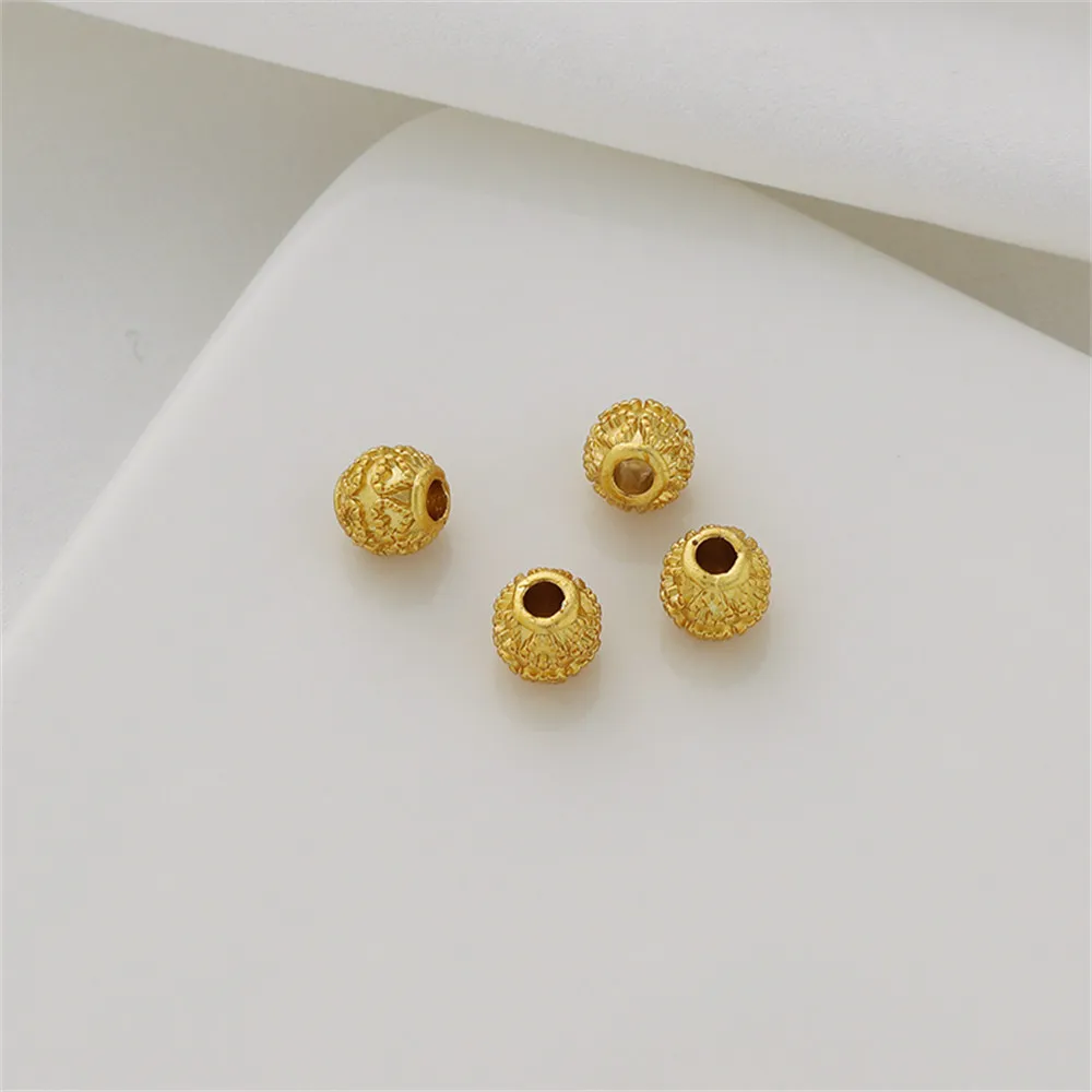 18K dumb gold ancient French gold heart heart ball 7mm round bead bracelet necklace separated beads diy accessories loose beads
18K dumb gold ancient French gold heart heart ball 7mm round bead bracelet necklace separated beads diy accessories loose beads
