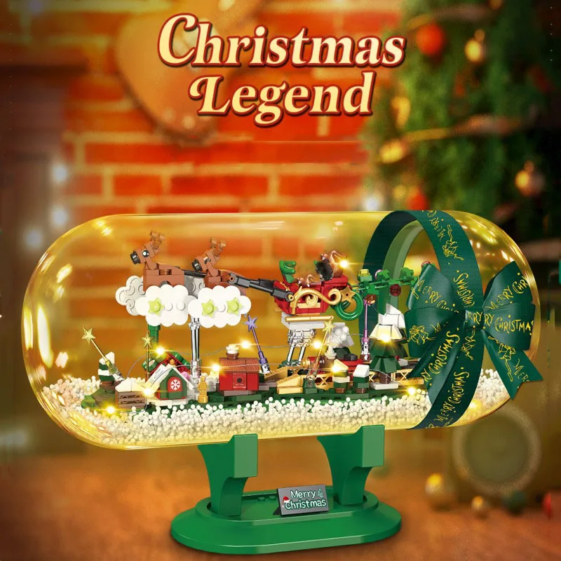 NEW Building Blocks Creative Santa Claus With Glass Cover LED Light Brick Figure Kit DIY Assembly Toys Children Christmas Gift
NEW Building Blocks Creative Santa Claus With Glass Cover LED Light Brick Figure Kit DIY Assembly Toys Children Christmas Gift