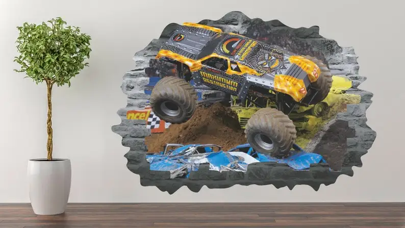 Monster Truck Wall Decal Room or Game Room Art Decor Sticker Vinyl A-327
Monster Truck Wall Decal Room or Game Room Art Decor Sticker Vinyl A-327