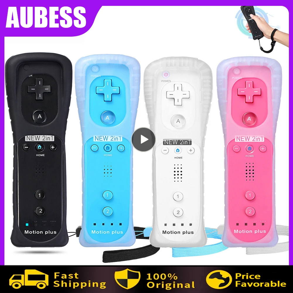 

Remote Compatible Nintendo Wii Console Wireless Gamepad Controller Nunchuck Remote Control Joystick Joypad Optional Motion Plus