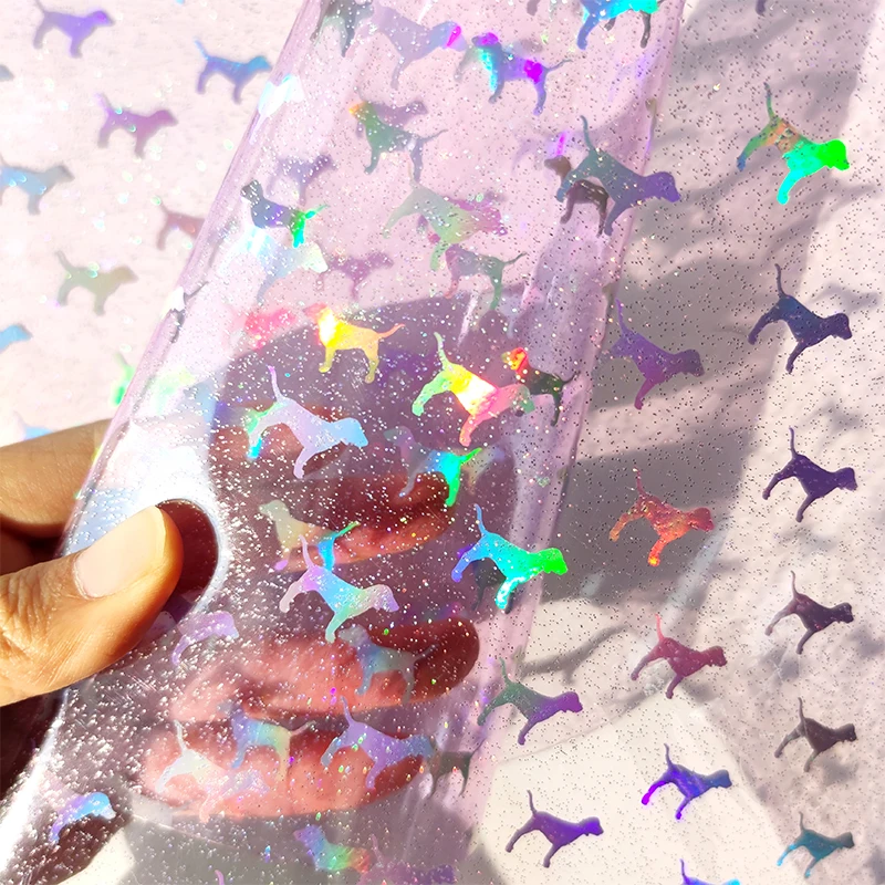 Transparent Holographic Faux Leather Sheets Laser Printed PVC for Bows HandBags Umbrella Jacket Earring Handmade Keychain Crafts
Transparent Holographic Faux Leather Sheets Laser Printed PVC for Bows HandBags Umbrella Jacket Earring Handmade Keychain Crafts