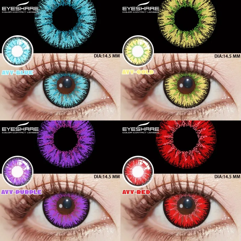 Цветные контактные линзы EYESHARE для глаз 1 пара контактных линз для косплея контактные линзы для Хэллоуина Yarely фиолетовые линзы синие линзы 
Цветные контактные линзы EYESHARE для глаз 1 пара контактных линз для косплея контактные линзы для Хэллоуина Yarely фиолетовые линзы синие линзы