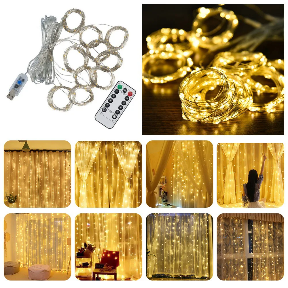 USB Festoon String Light Fairy Garland Curtain Light Christmas Light Christmas Decor For Home Ramadan Decorative New Year Lamp
USB Festoon String Light Fairy Garland Curtain Light Christmas Light Christmas Decor For Home Ramadan Decorative New Year Lamp