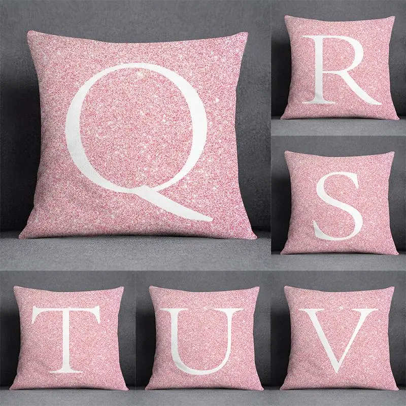 Pink 26 English Letters Flower Printing Pillow Home Decoration Car Sofa Cushion Cover 
Pink 26 English Letters Flower Printing Pillow Home Decoration Car Sofa Cushion Cover