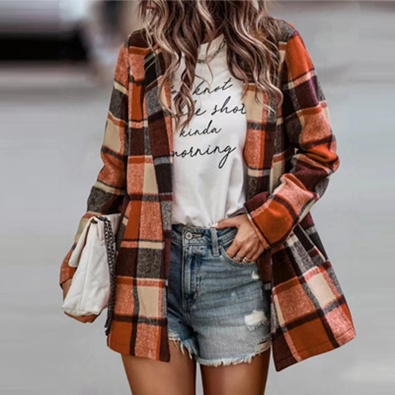 Lady Loose Check Printed Wool Coat Winter Casual Long Sleeve Pocket Jacket Cardigan Retro Turn-down Collar Commuter Midi Outwear
Lady Loose Check Printed Wool Coat Winter Casual Long Sleeve Pocket Jacket Cardigan Retro Turn-down Collar Commuter Midi Outwear