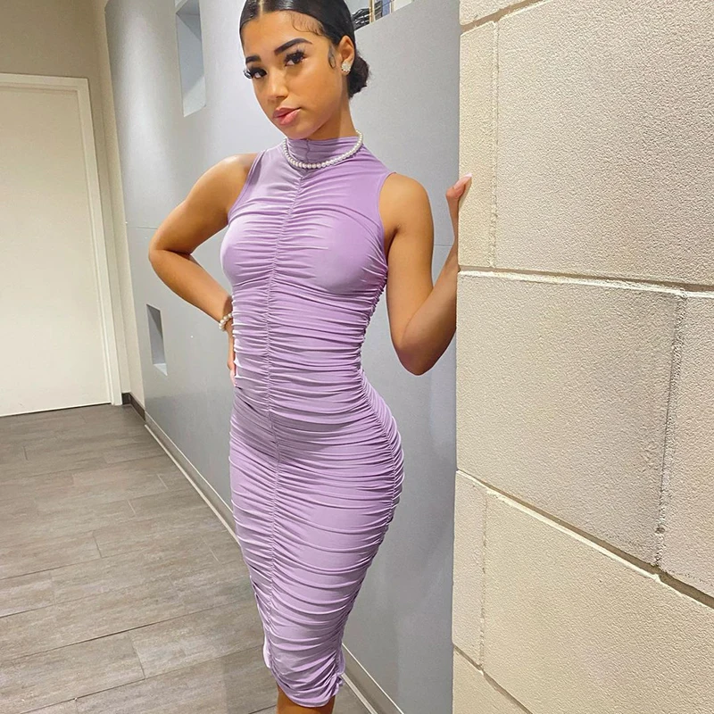 ZWINZ Spring Summer Fashion Solid Color Crew Neck Sleeveless Slim Fit Pleated SkirtElegant Pencil Sexy Club Party Dress New 2022
ZWINZ Spring Summer Fashion Solid Color Crew Neck Sleeveless Slim Fit Pleated SkirtElegant Pencil Sexy Club Party Dress New 2022