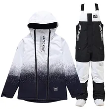 High Quality Men Women Snowboarding Suit Jacket and Bib Pants Winter Warm Waterproof Ski Outfit Mountain Snowsuit New 2023