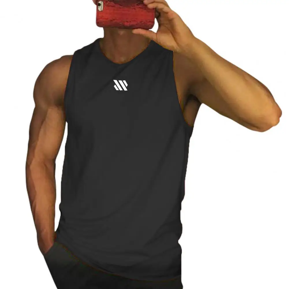 Майка мужская быстросохнущая, жилет для фитнеса, бега, летняя 
Майка мужская быстросохнущая, жилет для фитнеса, бега, летняя