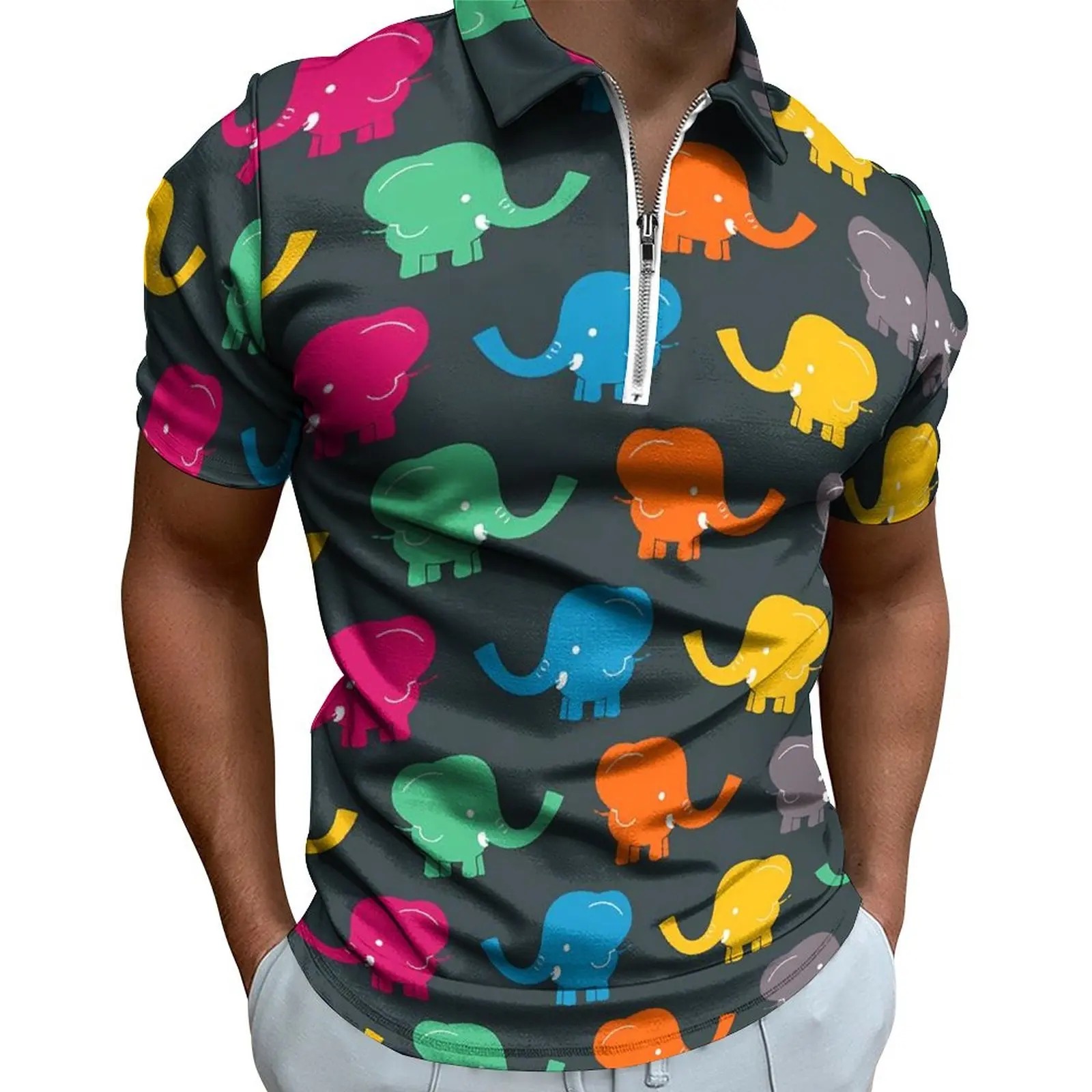 Baby Elephant Polo Shirts Mens Colorful Animal Casual Shirt Summer Trending Zipper T-Shirts Short-Sleeve Design Oversized Tops
Baby Elephant Polo Shirts Mens Colorful Animal Casual Shirt Summer Trending Zipper T-Shirts Short-Sleeve Design Oversized Tops