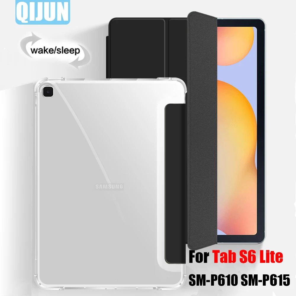 Tablet case for Samsung Galaxy Tab S6 Lite 10.4 Smart sleep wake up Tri-fold Full Protective flip cover stand for SM-P610 P615
Tablet case for Samsung Galaxy Tab S6 Lite 10.4 Smart sleep wake up Tri-fold Full Protective flip cover stand for SM-P610 P615