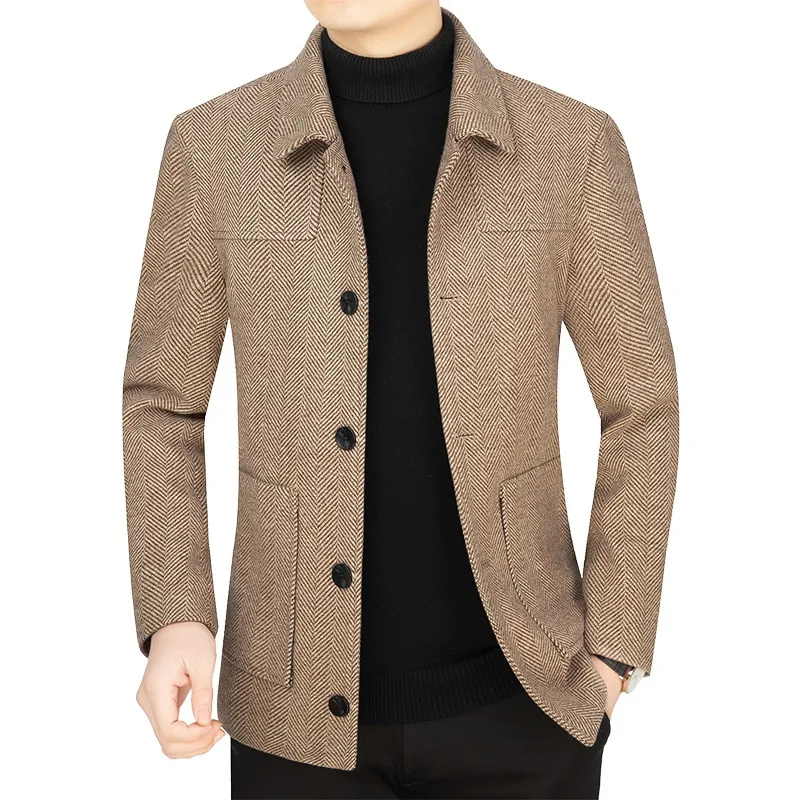 2023 Spring and Autumn New Middle-aged Men's Lapel Wool Jacket Top Dad High-end Business Casual Coat Mens Coats Designer Luxury
2023 Spring and Autumn New Middle-aged Men's Lapel Wool Jacket Top Dad High-end Business Casual Coat Mens Coats Designer Luxury