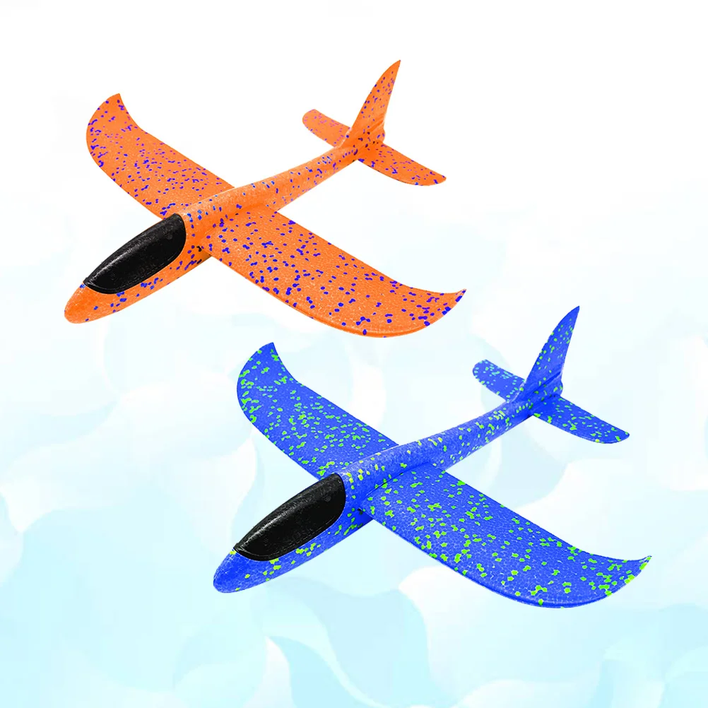 

1 Set Foams Airplane Model Glider Plane Toys Manual Throwing Whirly Flying Glider Planes Outdoor Gifts for Kids Blue Samolotu