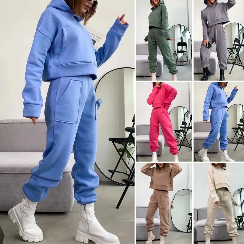 2 Pcs/Set Stylish Hoodie Trousers Suit Hooded Two Piece Suit Winter Tracksuit Casual Elastic Waist Winter Tracksuit
2 Pcs/Set Stylish Hoodie Trousers Suit Hooded Two Piece Suit Winter Tracksuit Casual Elastic Waist Winter Tracksuit