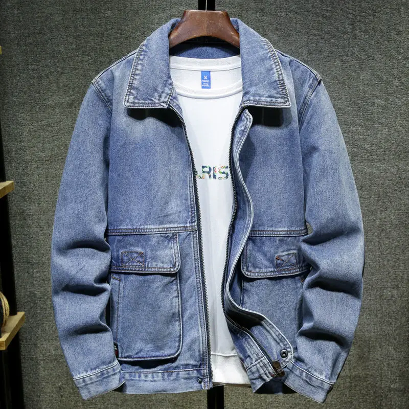 2022 New Denim Jacket Men Vintage Jean Coats Streetwear Fashion Jean Jacket Men Turn Down Collar Cotton Bomber Coat W471
2022 New Denim Jacket Men Vintage Jean Coats Streetwear Fashion Jean Jacket Men Turn Down Collar Cotton Bomber Coat W471