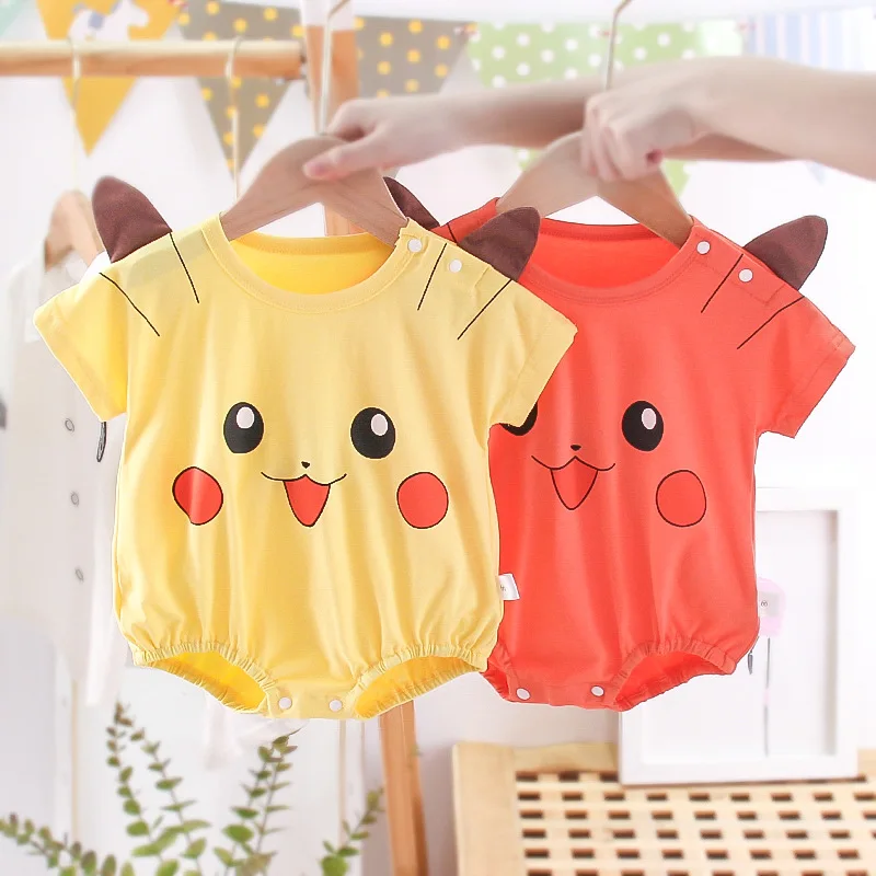 Pokemon Japanese Anime Pikachu Kawaii Baby Summer Bag Butt Clothes Triangle Romper Short Sleeve One Piece Cotton Thin
Pokemon Japanese Anime Pikachu Kawaii Baby Summer Bag Butt Clothes Triangle Romper Short Sleeve One Piece Cotton Thin