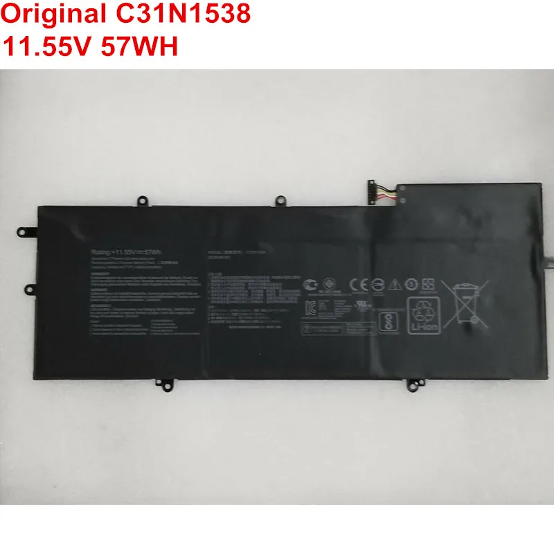 11.55V 57WH New Genuine C31N1538 Laptop Battery For ASUS ZenBook Q324UA UX360UA UX360UA-C4010T UX360UAK UX360UAK-BB283T Original
11.55V 57WH New Genuine C31N1538 Laptop Battery For ASUS ZenBook Q324UA UX360UA UX360UA-C4010T UX360UAK UX360UAK-BB283T Original