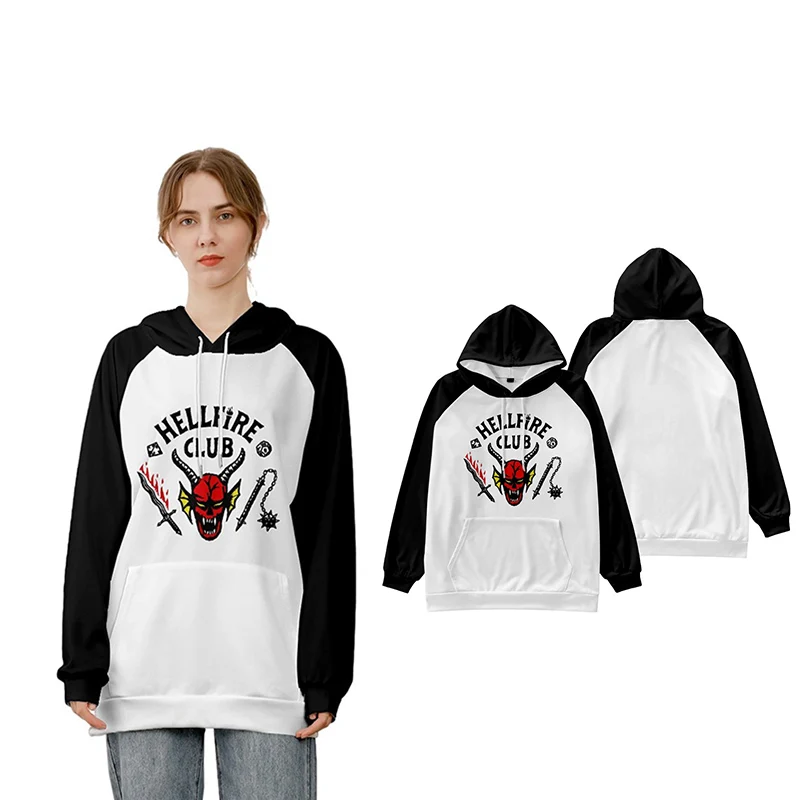 2022 New Fashion Hellfire Club Printed Long Sleeve Hoodie Pullover Sweatshirt Cloth Stranger Things Same Style Sweater
2022 New Fashion Hellfire Club Printed Long Sleeve Hoodie Pullover Sweatshirt Cloth Stranger Things Same Style Sweater