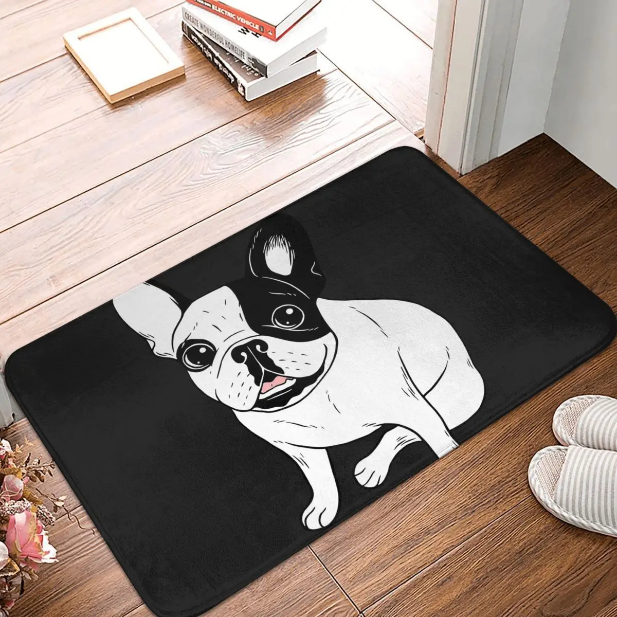 Single Hooded Brindle Pied Frenchie Doormat Rug carpet Mat Footpad Bath mat Non-slip toilet Balcony Parlor durable Washable
Single Hooded Brindle Pied Frenchie Doormat Rug carpet Mat Footpad Bath mat Non-slip toilet Balcony Parlor durable Washable