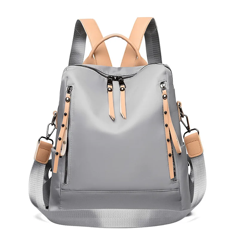 TRAVRASY 2022 Fashion Oxford Rivet Backpacks for Women Solid Color Double Zipper Large Capacity Anti Theft Backpack Women
TRAVRASY 2022 Fashion Oxford Rivet Backpacks for Women Solid Color Double Zipper Large Capacity Anti Theft Backpack Women