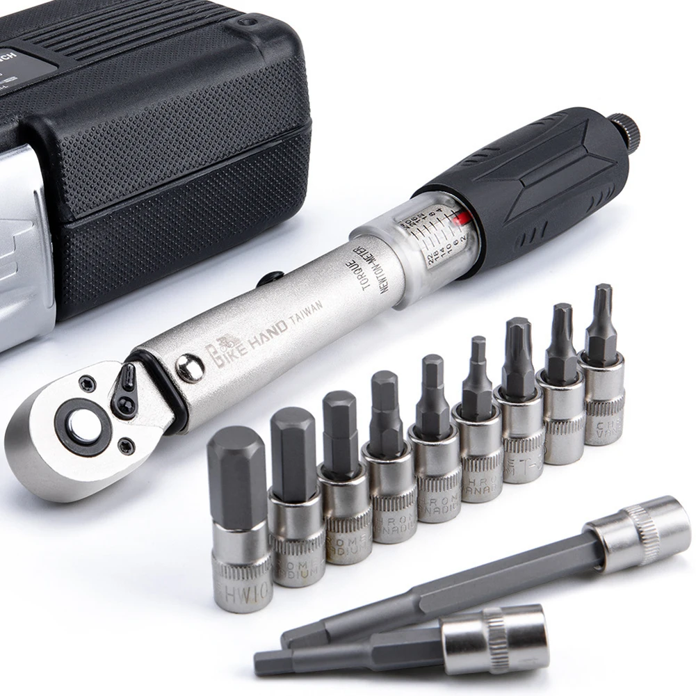 BIKEHAND Professional YC-617-2ST Bicycle Bike Torque Wrench Allen Key Tool Socket Spanner Set Kit Cycling Repair Tool New
BIKEHAND Professional YC-617-2ST Bicycle Bike Torque Wrench Allen Key Tool Socket Spanner Set Kit Cycling Repair Tool New