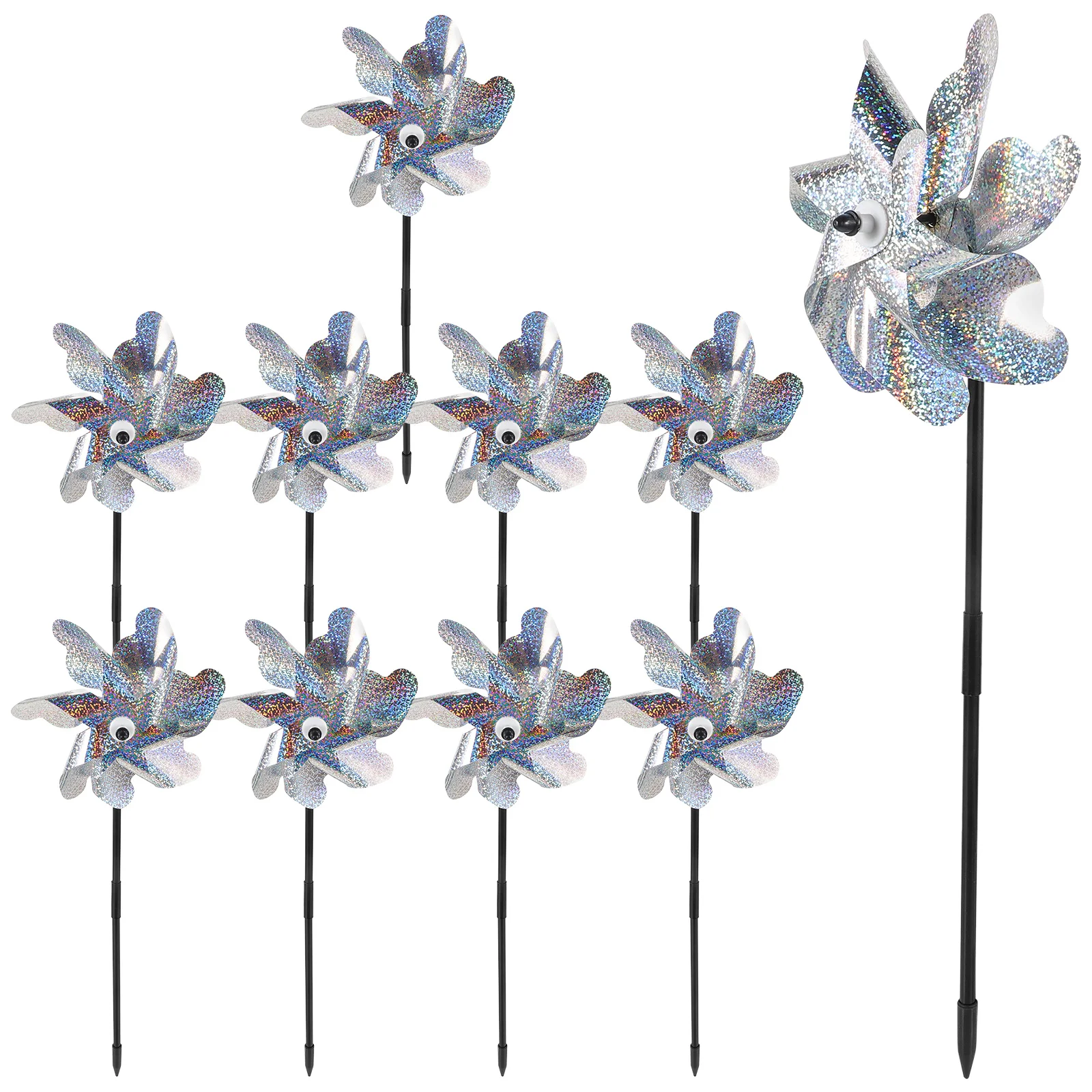 10 Pcs Lawn Decorations Outdoor Reflective Bird Windmill Spinners Pinwheels Garden Pet Glass Drill Rod Yard
10 Pcs Lawn Decorations Outdoor Reflective Bird Windmill Spinners Pinwheels Garden Pet Glass Drill Rod Yard