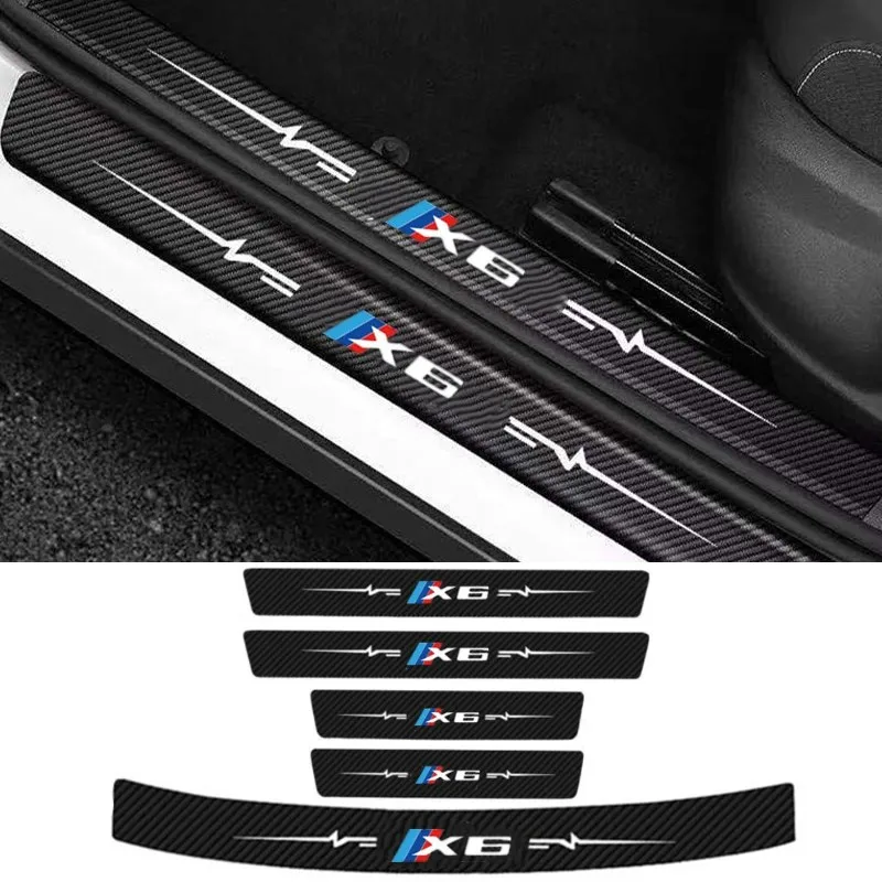 4 шт., наклейки на порог двери автомобиля BMW X6 E71 E72 F16 G06 
4 шт., наклейки на порог двери автомобиля BMW X6 E71 E72 F16 G06