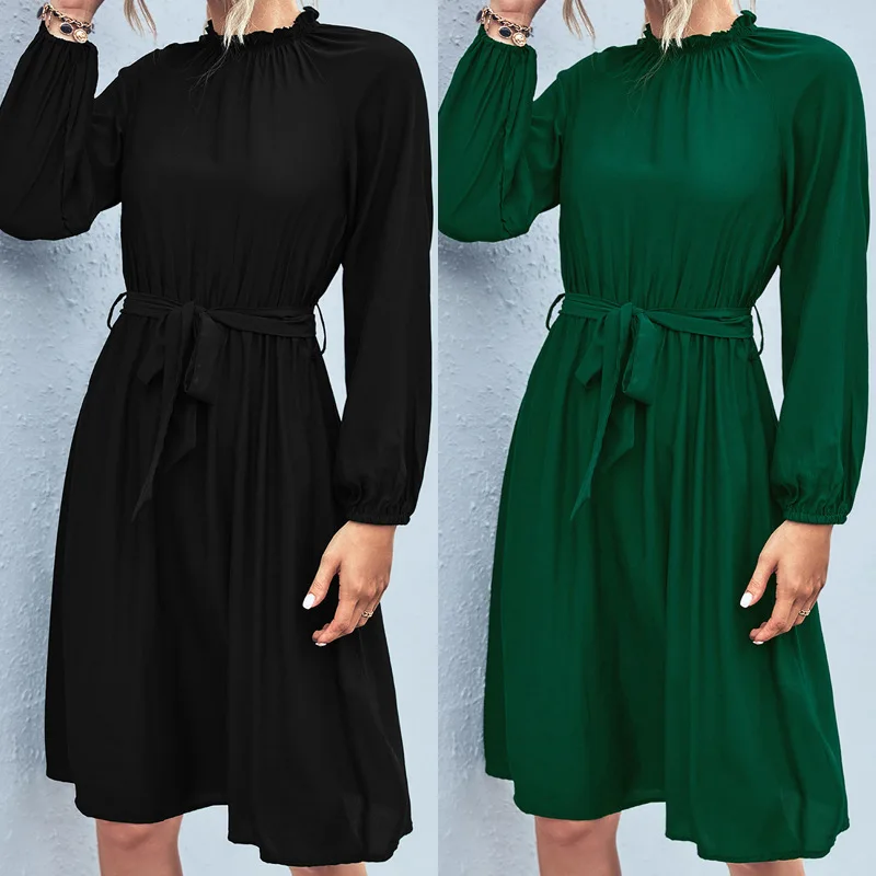 2023 New Women's Fashion High Neck Slightly Pleated Temperament Lace up High Waist Dress
2023 New Women's Fashion High Neck Slightly Pleated Temperament Lace up High Waist Dress