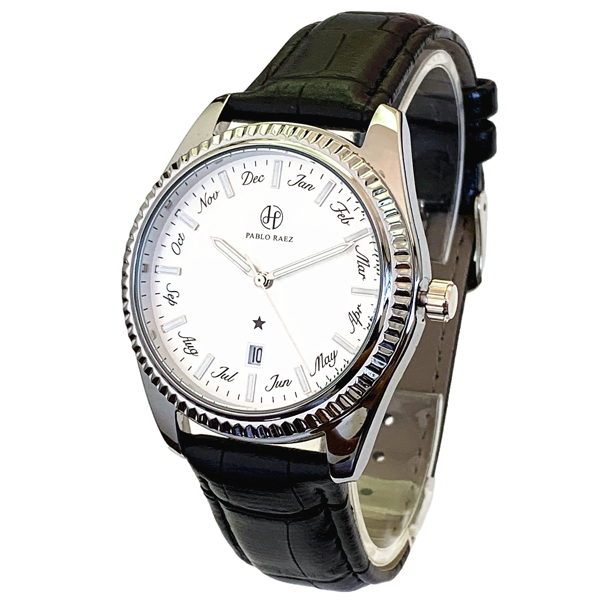 

PABLO RAEZ Newest Top Brand Popular Man Calendar Watch Luxury Month Leather Business Male Casual Wristwatch Fashion Quartz Clock