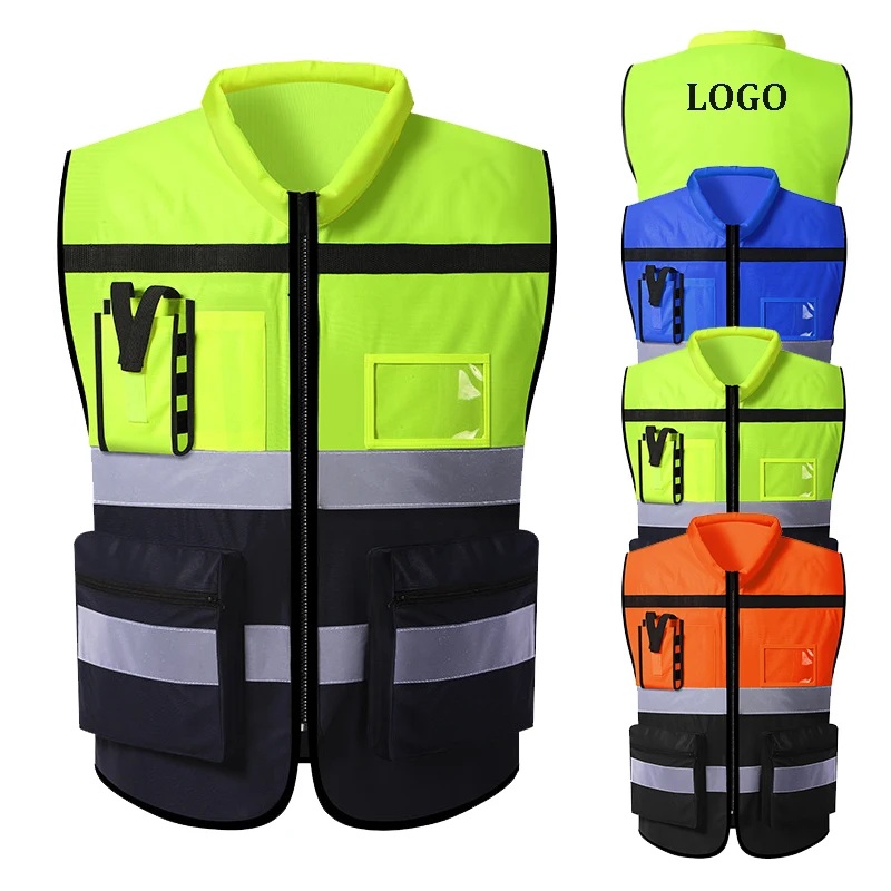 Жилет Hi Vis двухцветный рабочая одежда жилет Светоотражающий для вождения