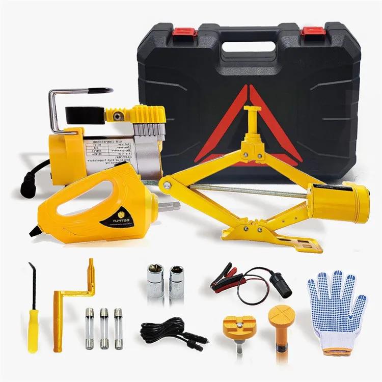 3 in 1 Car Jacks 12V Electric Car Jack Lifting Jack with Impact Wrench and 35L/min Air Pump Tool Built-in Flash LED Light
3 in 1 Car Jacks 12V Electric Car Jack Lifting Jack with Impact Wrench and 35L/min Air Pump Tool Built-in Flash LED Light