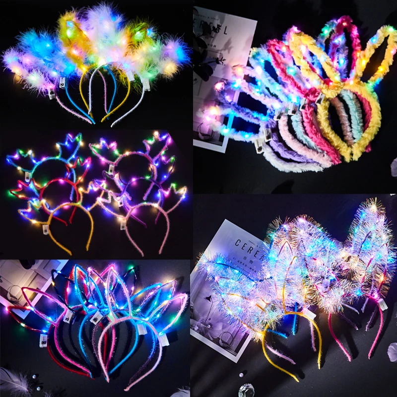 LED Headband Glowing Rabbit Deer Ear Hairband Bunny Costume Decoration Props Party Hair Accessories Kids Christmas Birthday Gift
LED Headband Glowing Rabbit Deer Ear Hairband Bunny Costume Decoration Props Party Hair Accessories Kids Christmas Birthday Gift