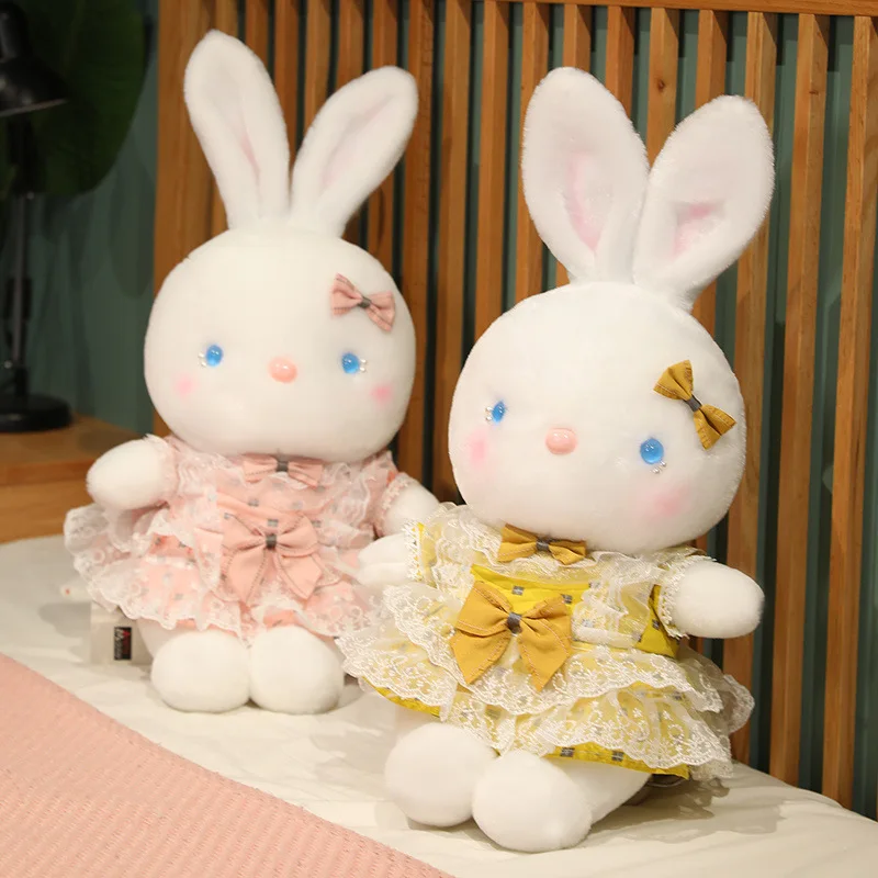 Cute flower skirt simulation rabbit plush toy little white rabbit comfort doll children doll girl pillow wedding
Cute flower skirt simulation rabbit plush toy little white rabbit comfort doll children doll girl pillow wedding