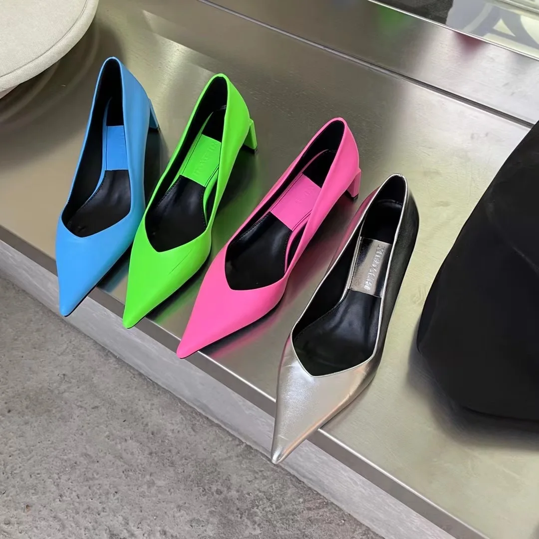 2022 New Arrivals Pointed Toe Shallow Slip On Thick High Heels Blue/Green/Pink/Silver Autumn Party Pumps Fashion Dress Shoes 39
2022 New Arrivals Pointed Toe Shallow Slip On Thick High Heels Blue/Green/Pink/Silver Autumn Party Pumps Fashion Dress Shoes 39