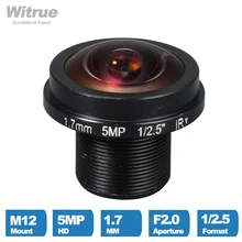 Witrue HD Fish eye CCTV Lens 5MP 1.7MM M12*0.5 Mount 1/2.5 F2.0 180 degree for IP Security CCTV Cameras