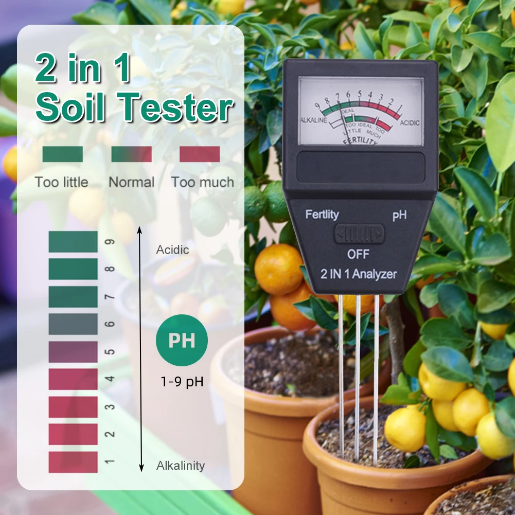 2-in-1 Original Soil Fertility Detecter For Nitrogen Phosphorus Potassium Analyzer Soil PH EC Meter Tester Soil Acidometer Test
2-in-1 Original Soil Fertility Detecter For Nitrogen Phosphorus Potassium Analyzer Soil PH EC Meter Tester Soil Acidometer Test