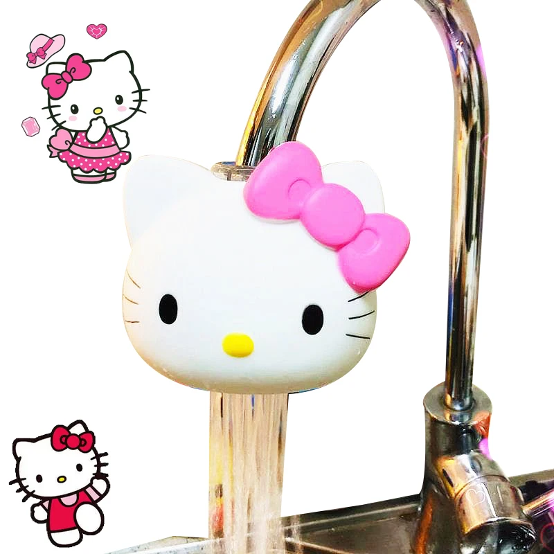 

Kawaii Hello Kitty Faucet Tap Water Filter Valve Cartoon Stitch Kt Cat Faucet Filter Splash Proof Faucet Filter Kitchen Gadgets
