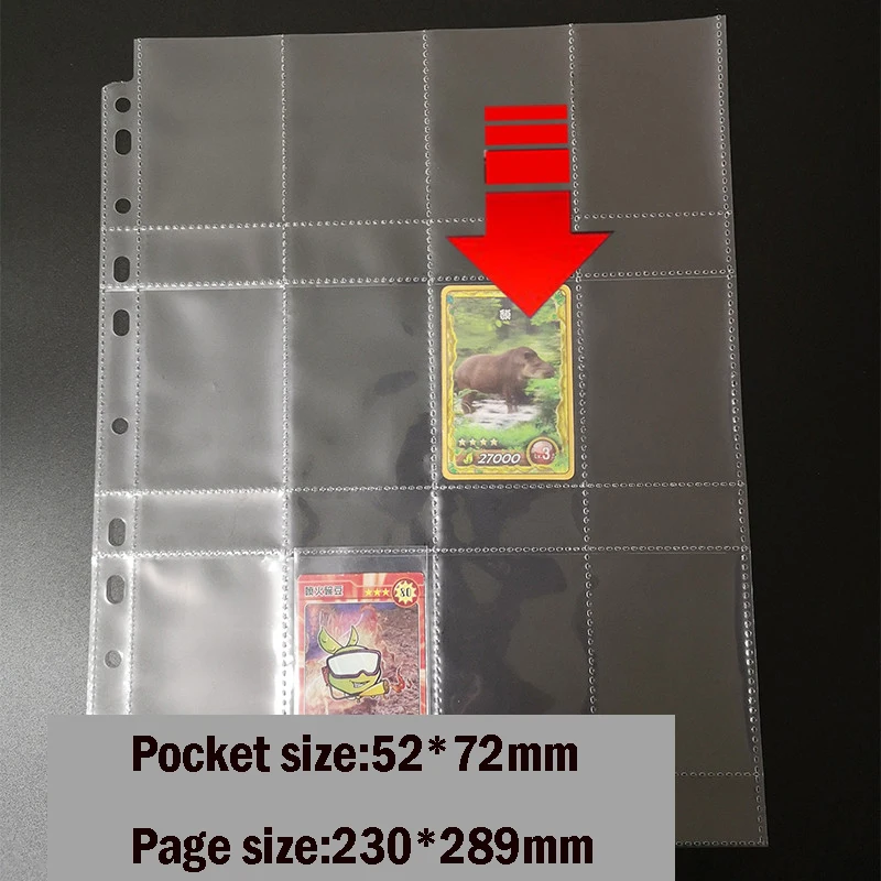 20 50 100 pages/lot 12 pocket soft Photo card page for 52*72mm post cards currency collection board game Card pages
20 50 100 pages/lot 12 pocket soft Photo card page for 52*72mm post cards currency collection board game Card pages