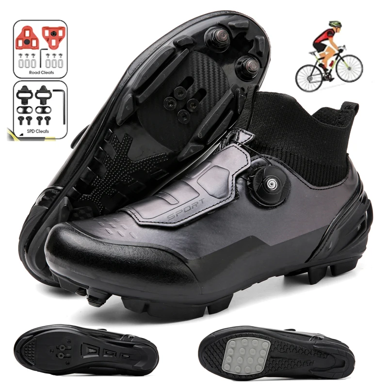 

2023 New Without Cleats Cycling Shoes for Flat Pedals Mtb Men's Women Sport Mountain Bike Shoes Road Non Locking Bicycle Sneaker