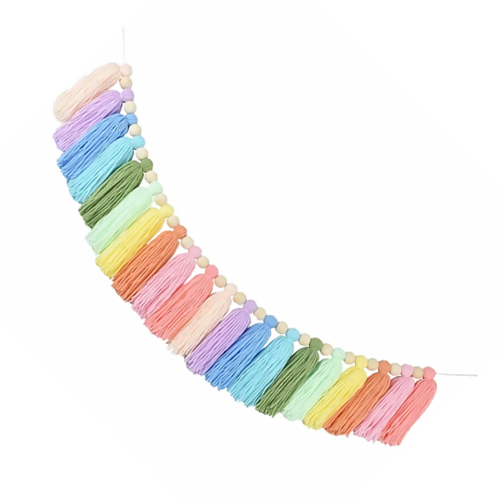 Tassel Garland Hanging Pomdecorative Banner Rainbow Pendant Wall Beads Wood Bead Yarn Decor Diy Hair Beaded Party Weaving
Tassel Garland Hanging Pomdecorative Banner Rainbow Pendant Wall Beads Wood Bead Yarn Decor Diy Hair Beaded Party Weaving