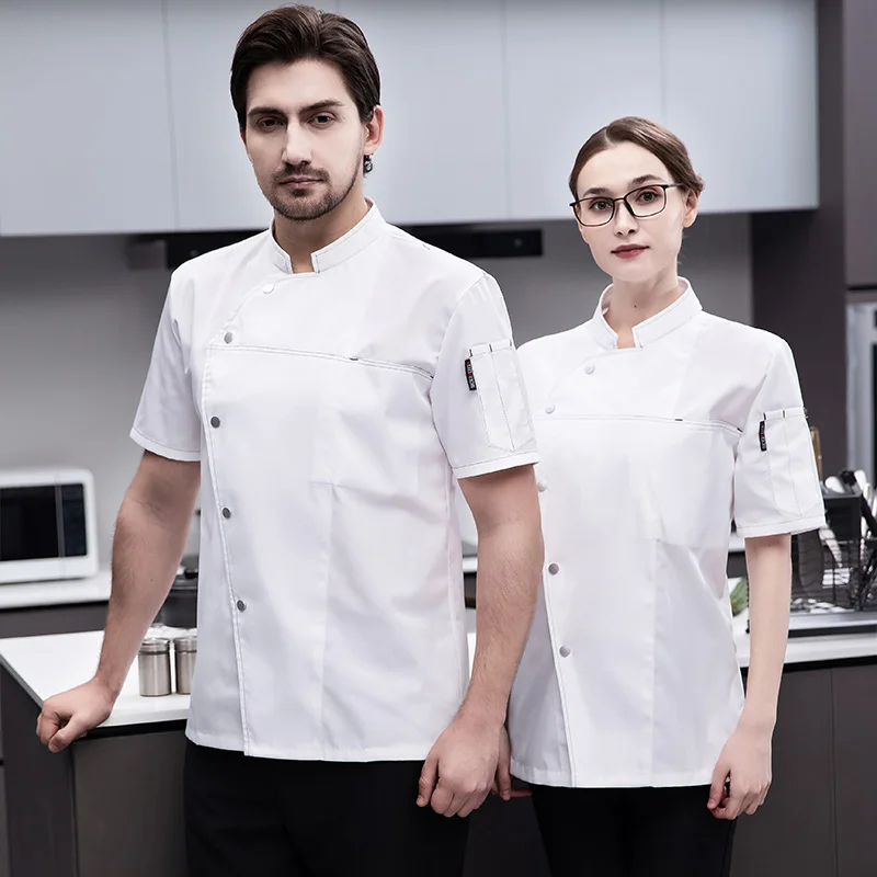 New Cafe Bakery Master Chef Uniform Men Women Catering Restaurant Hotel Kitchen Jacket Shirt Pastry Cook Coat Waiter Workwear
New Cafe Bakery Master Chef Uniform Men Women Catering Restaurant Hotel Kitchen Jacket Shirt Pastry Cook Coat Waiter Workwear