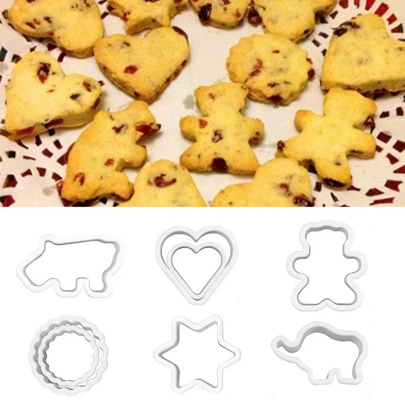 

Kitchen Tool Biscuit Cutters Animal Shaped Plastic Cookie Pastry Fondant Moulds Biscuit Mold Baking Tools For Fondant Cake Decor