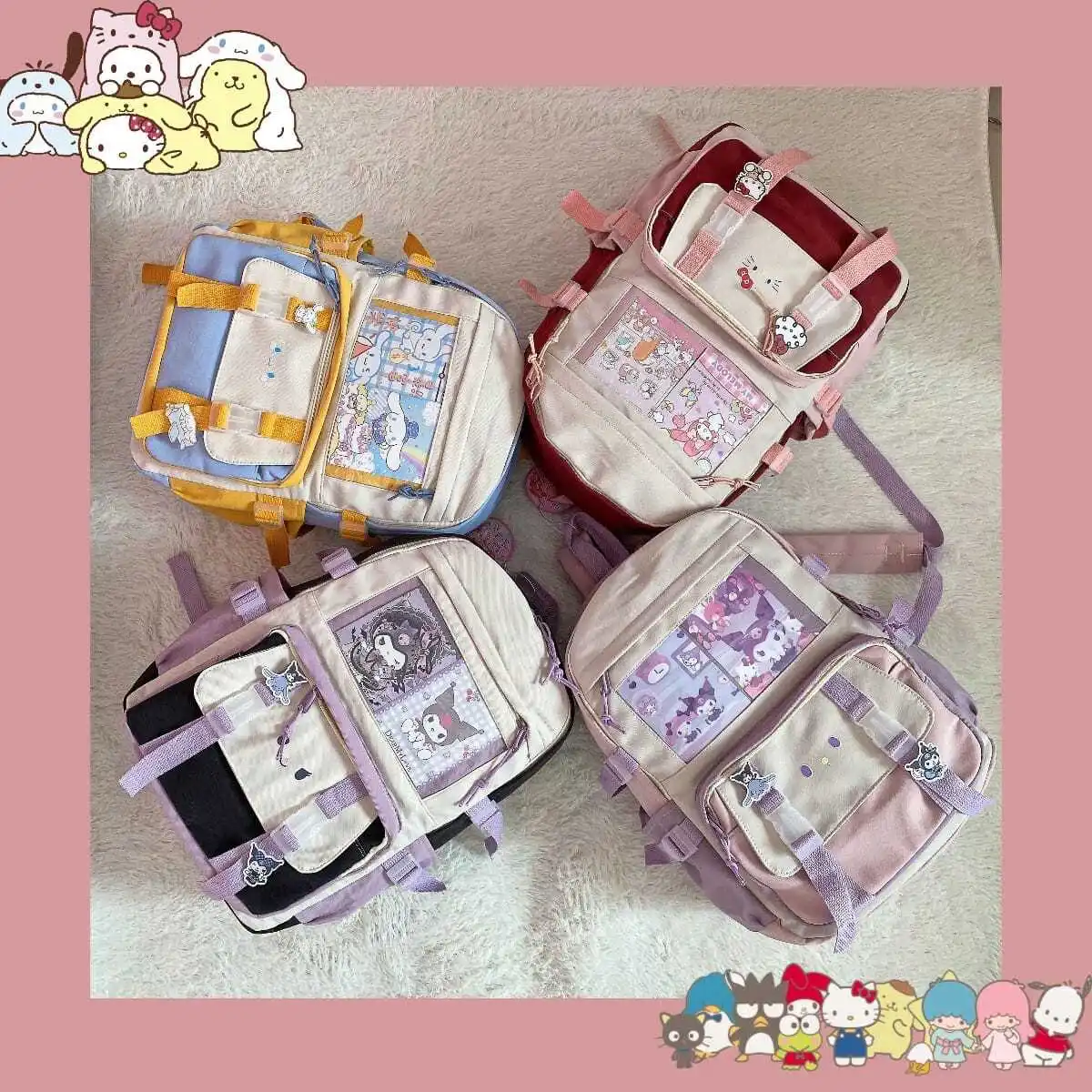 Sanrio рюкзаки Kuromi My Melody Cinnamoroll Kawaii Ins мультяшный универсальный большой емсветильник легкая Повседневная Студенческая сумка
Sanrio рюкзаки Kuromi My Melody Cinnamoroll Kawaii Ins мультяшный универсальный большой емсветильник легкая Повседневная Студенческая сумка