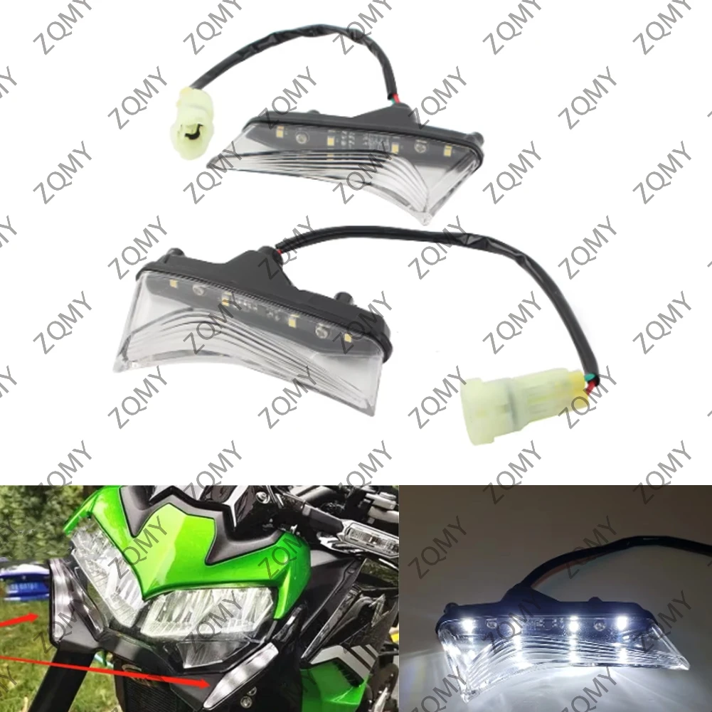 1 пара мотоциклетных светодиодных передних дневных ходовых огней для KAWASAKI Z900 2020