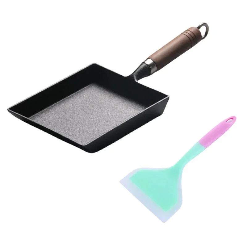 Cast Iron Egg Frying Pan + Silicone Turner/Non-stick Omelette Pan Rectangle Mini Tamagoyaki Pan/Cookware
Cast Iron Egg Frying Pan + Silicone Turner/Non-stick Omelette Pan Rectangle Mini Tamagoyaki Pan/Cookware
