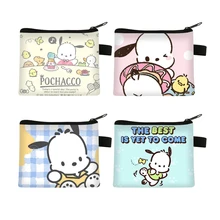 Sanrio Hello Kitty Pochacco Cartoon Mini Coin Purse for Children Portable ID Card Holders Kawaii Polyester Key Storage Bag Gifts