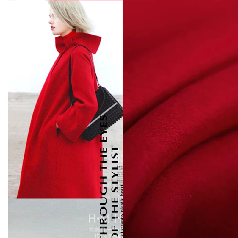 Short Smooth Cashmere Wool Fabric Drape Single-sided Solid Color Autumn Winter Brand Coats Dress Thick Red Fabrics by the Meter
Short Smooth Cashmere Wool Fabric Drape Single-sided Solid Color Autumn Winter Brand Coats Dress Thick Red Fabrics by the Meter