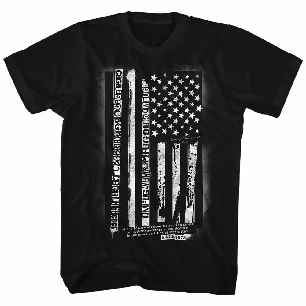 CBGB флаг черная футболка для взрослых