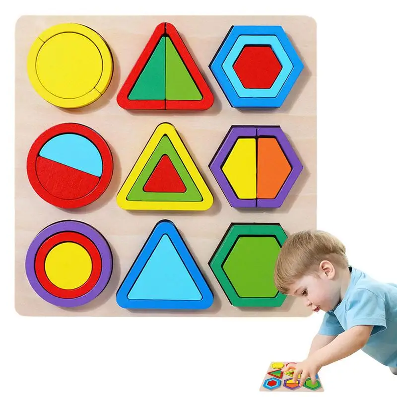 Wooden Preschool Shape Puzzle Board Geometric Shape Educational Color Sorting Math Puzzle Preschool Learning Game Baby Kids
Wooden Preschool Shape Puzzle Board Geometric Shape Educational Color Sorting Math Puzzle Preschool Learning Game Baby Kids
